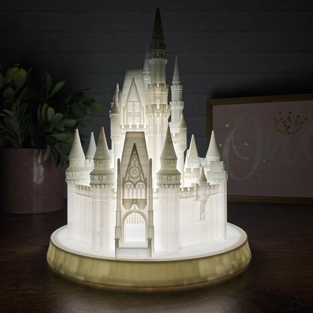 Cinderella Castle Night Light Cake Topper 3D Printed Miniature Statue Replica Disney - Etsy | Etsy (US)