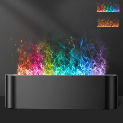 Colorful Flame Fire Diffuser Humidifier, 7 Colors Changing Oil Diffuser, Ultra-Quiet Aroma Essential Oils Aromatherapy Diffusers For Large Room, Bedro | Wayfair North America