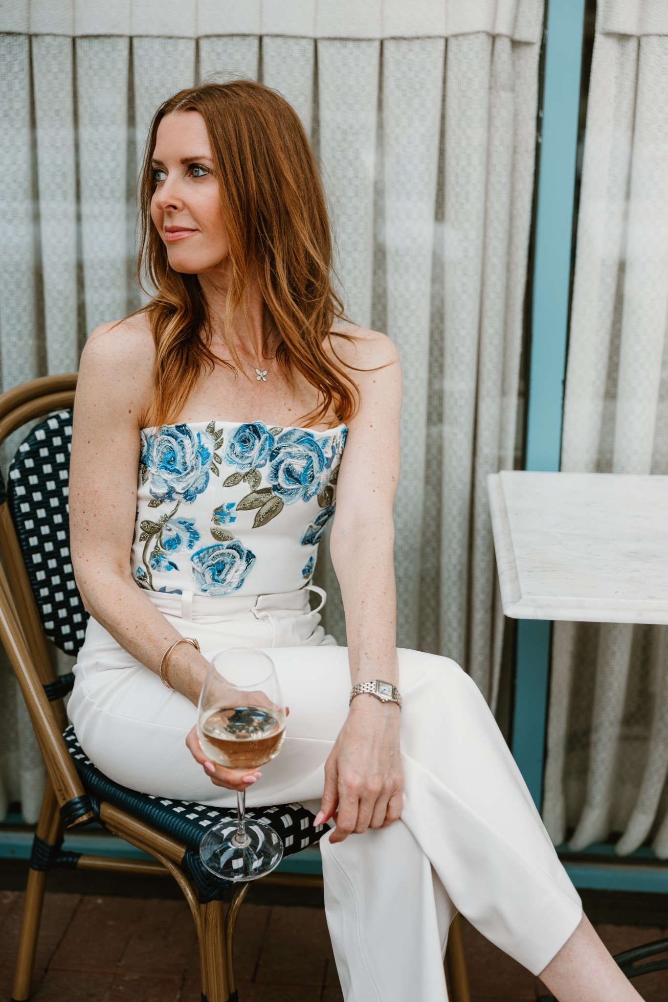 We are in love with this dazzling floral beaded and embroidered top from Alice + Olivia. Paired with butter-soft vegan leather pants, the intricate details and crisp white-and-blue palette are a total showstopper. @Saks #Saks #SaksPartner @Shop.LTK #liketkit