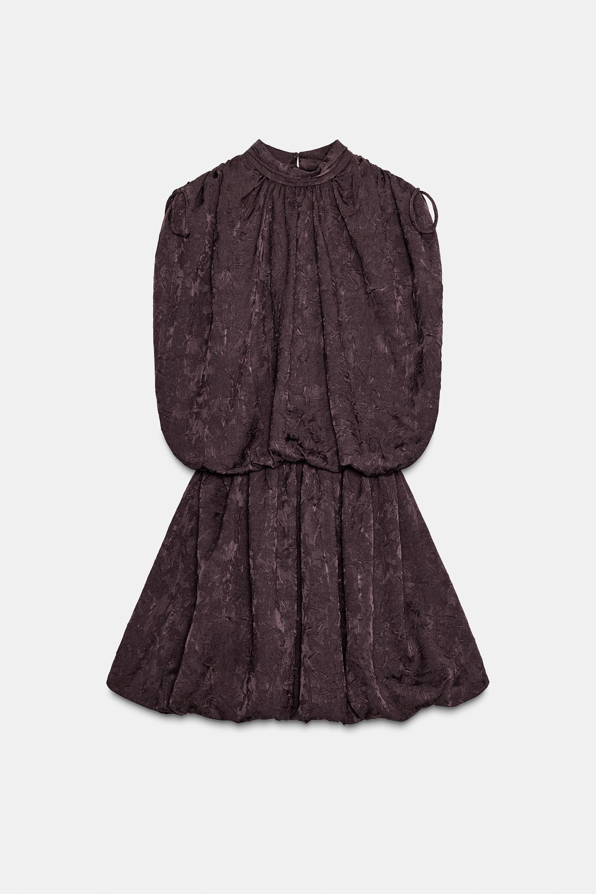 JACQUARD VOLUMINOUS MINI DRESS | Zara US
