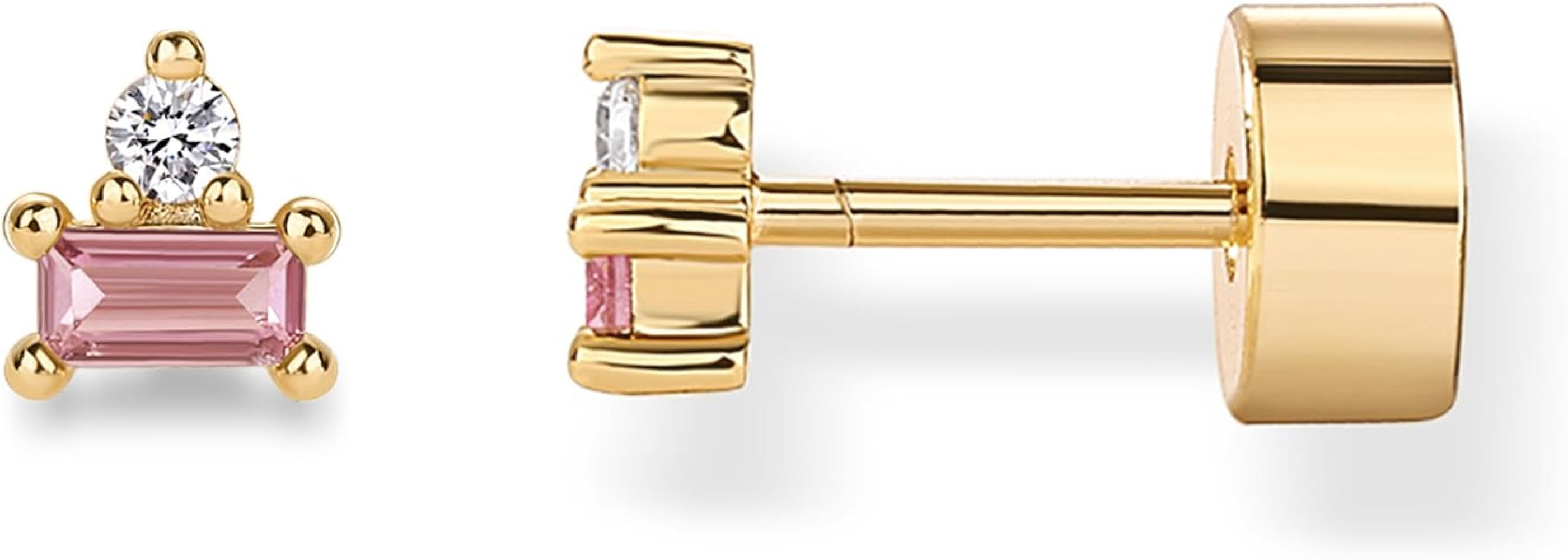 PAVOI 14K Gold Plated Sterling Silver Posts Colored Birthstone Flatback Stud Earrings for Women -... | Amazon (US)