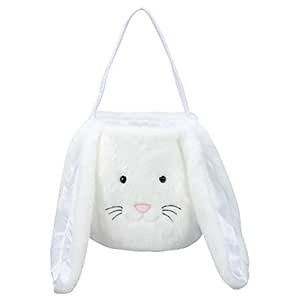 Plush Easter Bunny Basket for Kids Boys Girls Easter Buckets with Long Plush Ear Personalized Egg... | Amazon (US)