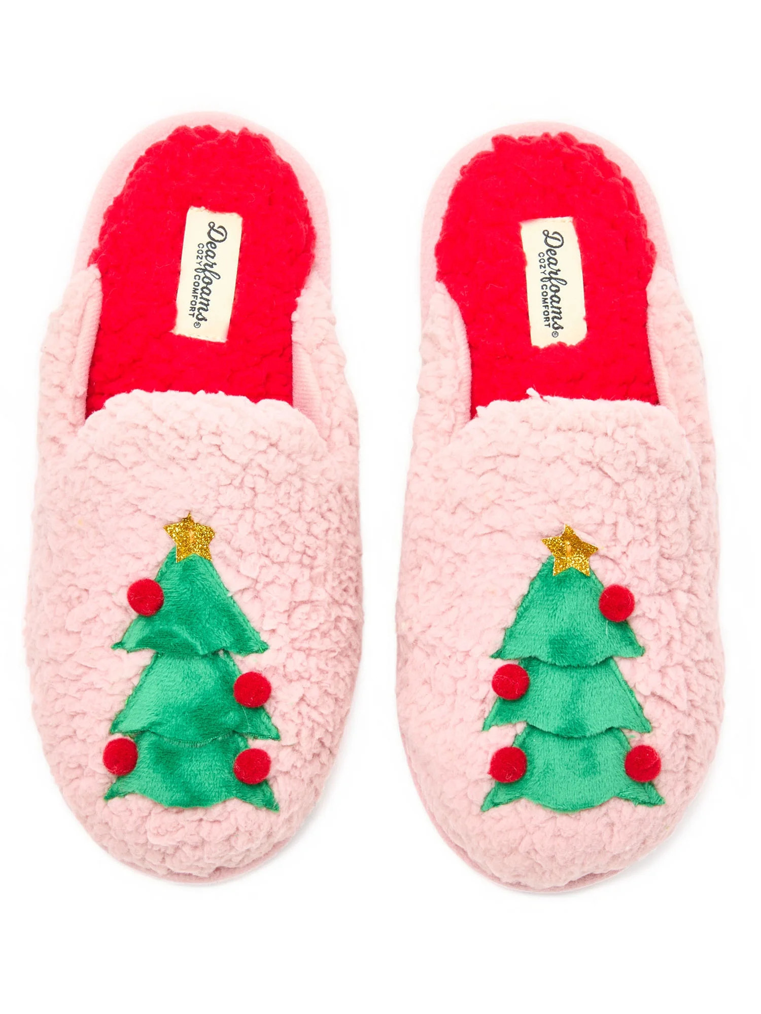 Dearfoams Cozy Comfort Women's Holiday Tree Slippers | Walmart (US)