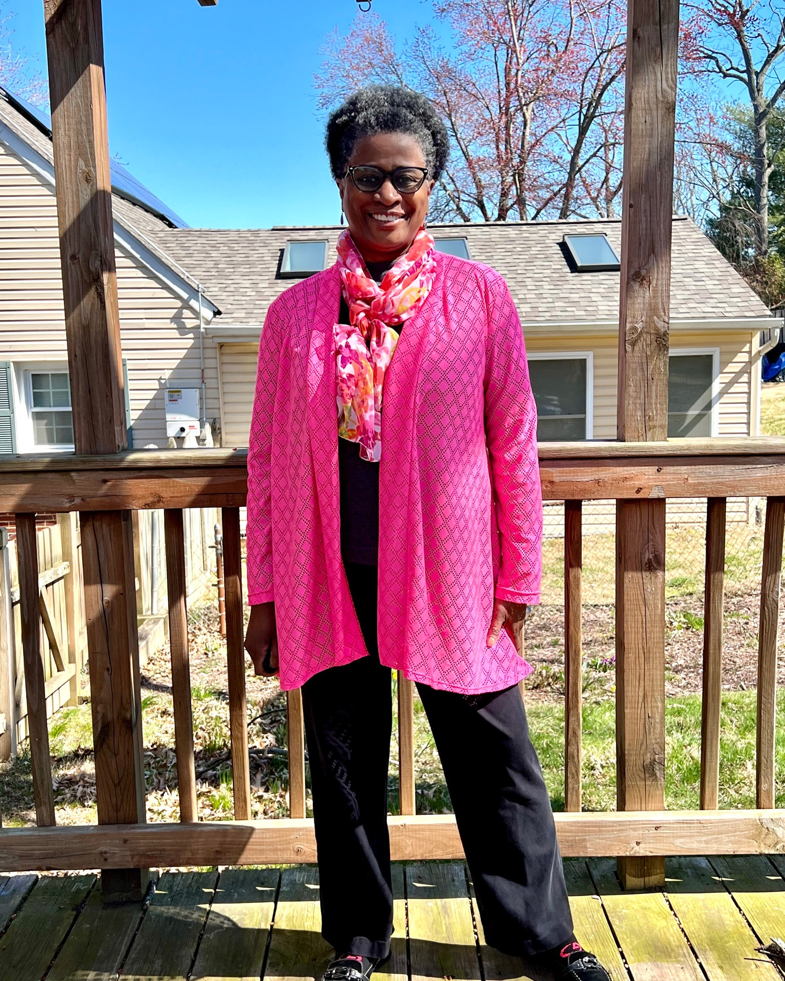 One of my favs! This pink lace cardigan is a memade item, but there’s some options to buy something similar.

#LTKOver40 #LTKootd
