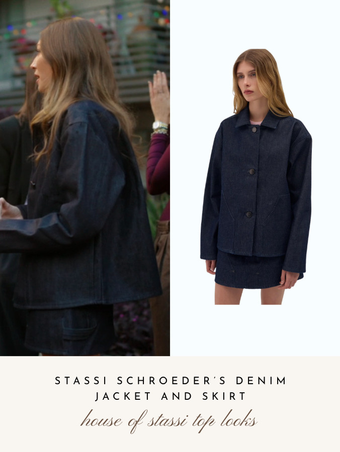 Stassi Schroeder's Denim Jacket and Skirt Set // Jacket Sold Out by Renggli // Shop Similar  

 