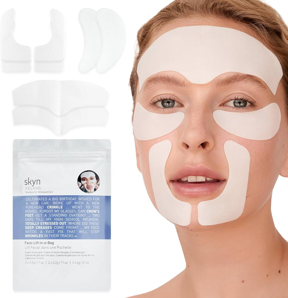 skyn ICELAND Facelift in-a-Bag Face Patches, Peptides & Coenzyme Q10, 6 Pcs | Amazon (US)