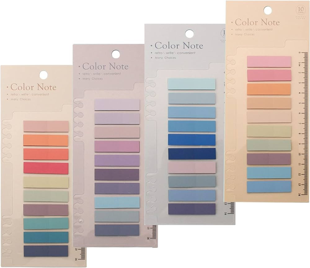 Sticky Tabs 800 Pcs for Book, Colorful Sticky Index Tabs 40 Colors Translucent Annotation Tabs,Tr... | Amazon (US)