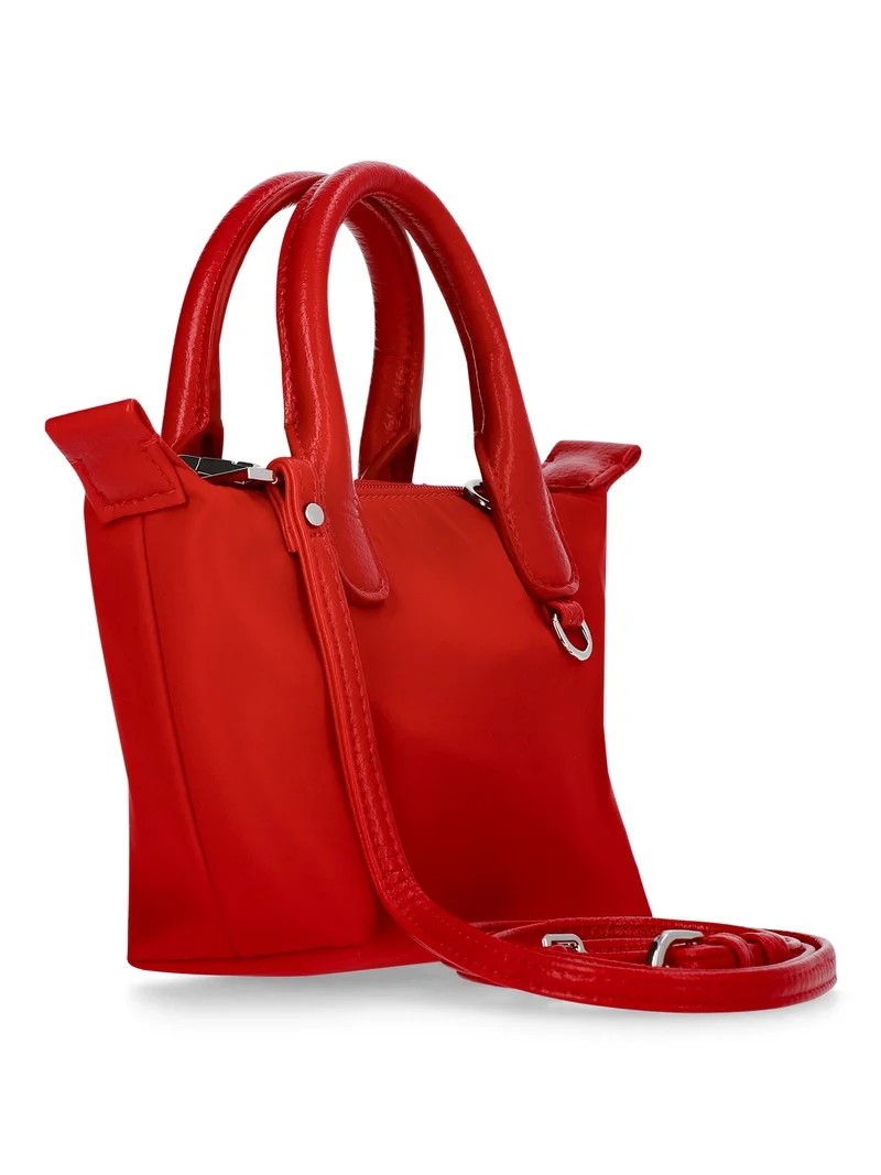 No Boundaries Women's Mini Tote Crossbody Bag, Red | Walmart (US)
