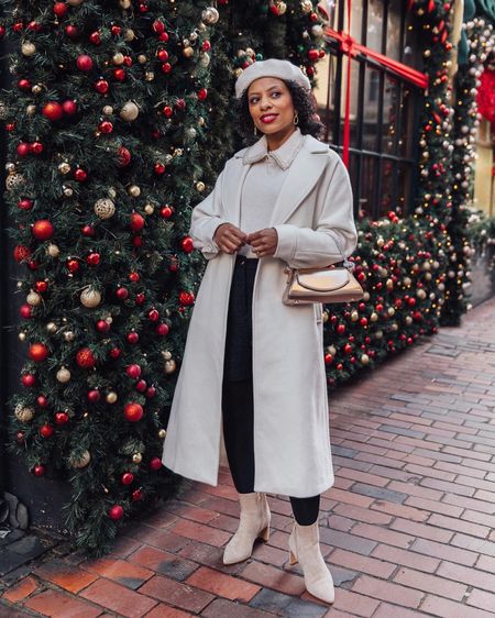 This is definitely one of my favourite Winter outfits so far! White jumper, black shorts and white coat with white ankle boots. I think the beret just adds a lovely chic touch. 

Petite fashion, petite style, winter coat 

#LTKSeasonal #LTKeurope #LTKstyletip
