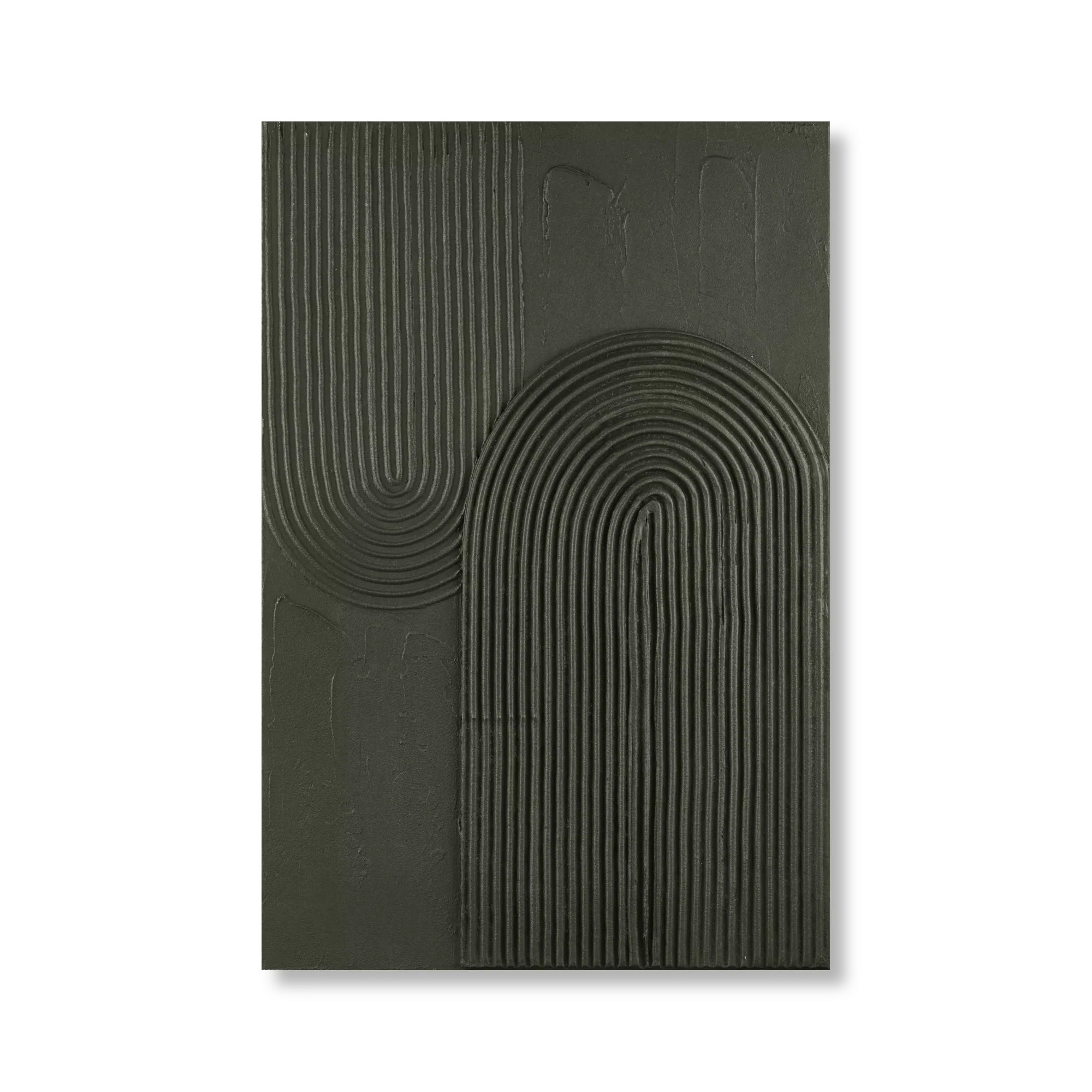 Green Lines Oil Painted Canvas | Bouclair