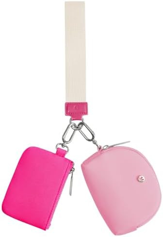 KeyChain Wallet Wristlet Wallets For Women Mini Zip Dual Pouch Wristlet | Amazon (US)