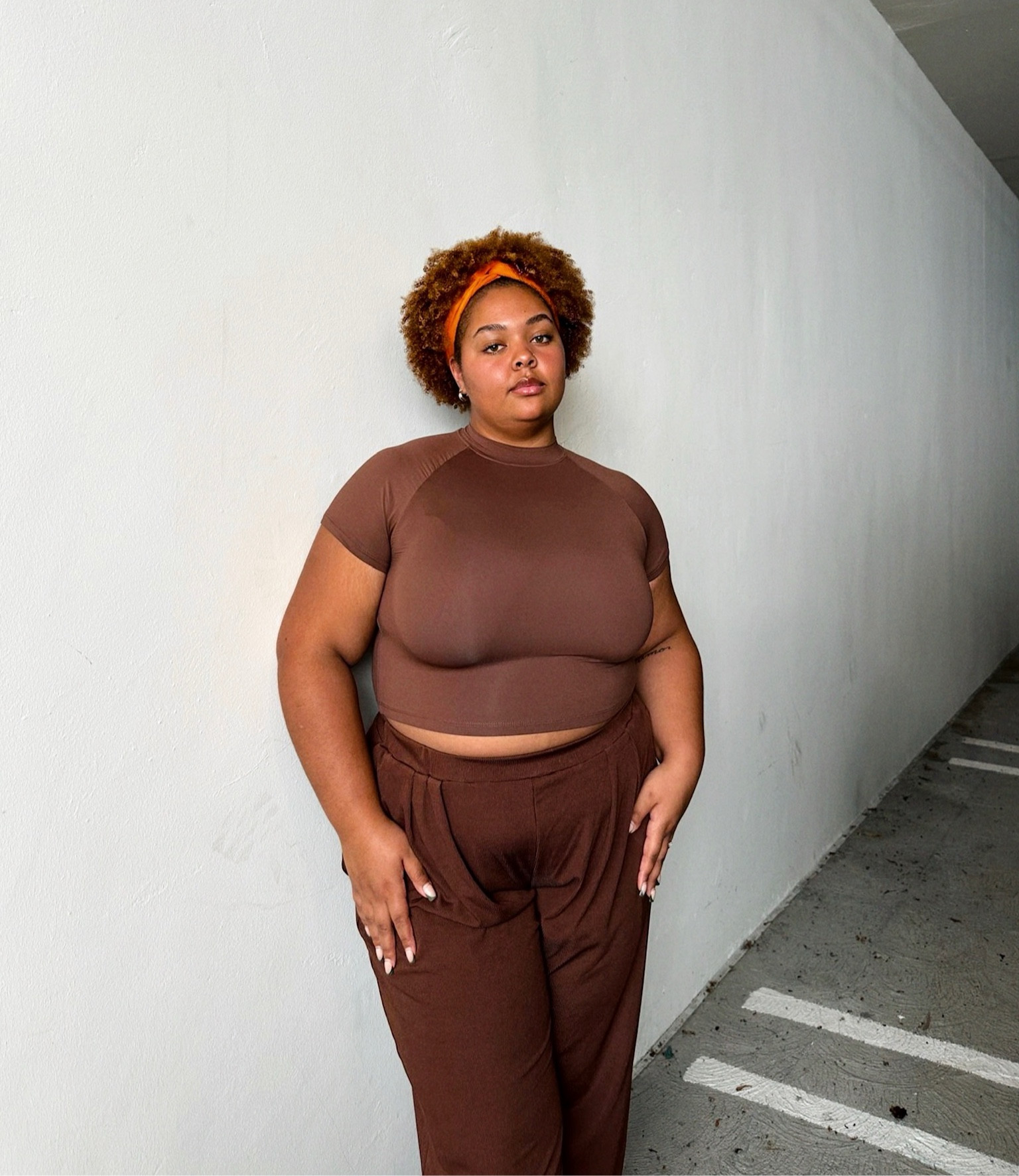 Top: XL
Pants: XL
The top is super stretchy and form fitting! The pants are also stretchy with a nice elastic waist band!

#LTKWorkwear #LTKMidsize