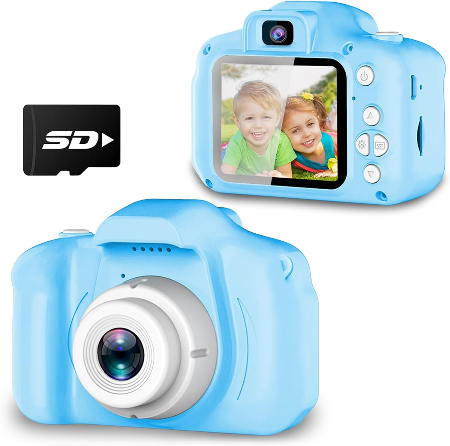 Seckton Upgrade Kids Selfie Camera, Christmas Birthday Gifts for Boys Age 3-9, HD Digital Video Cameras for Toddler, Portable Toy for 3 4 5 6 7 8 Year Old Boy with 32GB SD Card-Blue | Amazon (US)