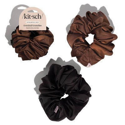 Kitsch Oversized Scrunchies - Black & Chocolate | Target