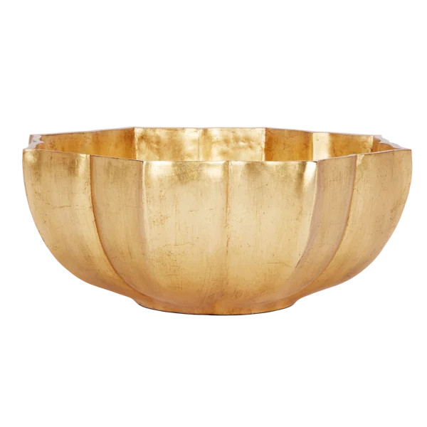 Breanne Abstract Decorative Bowl in Gold | Wayfair North America