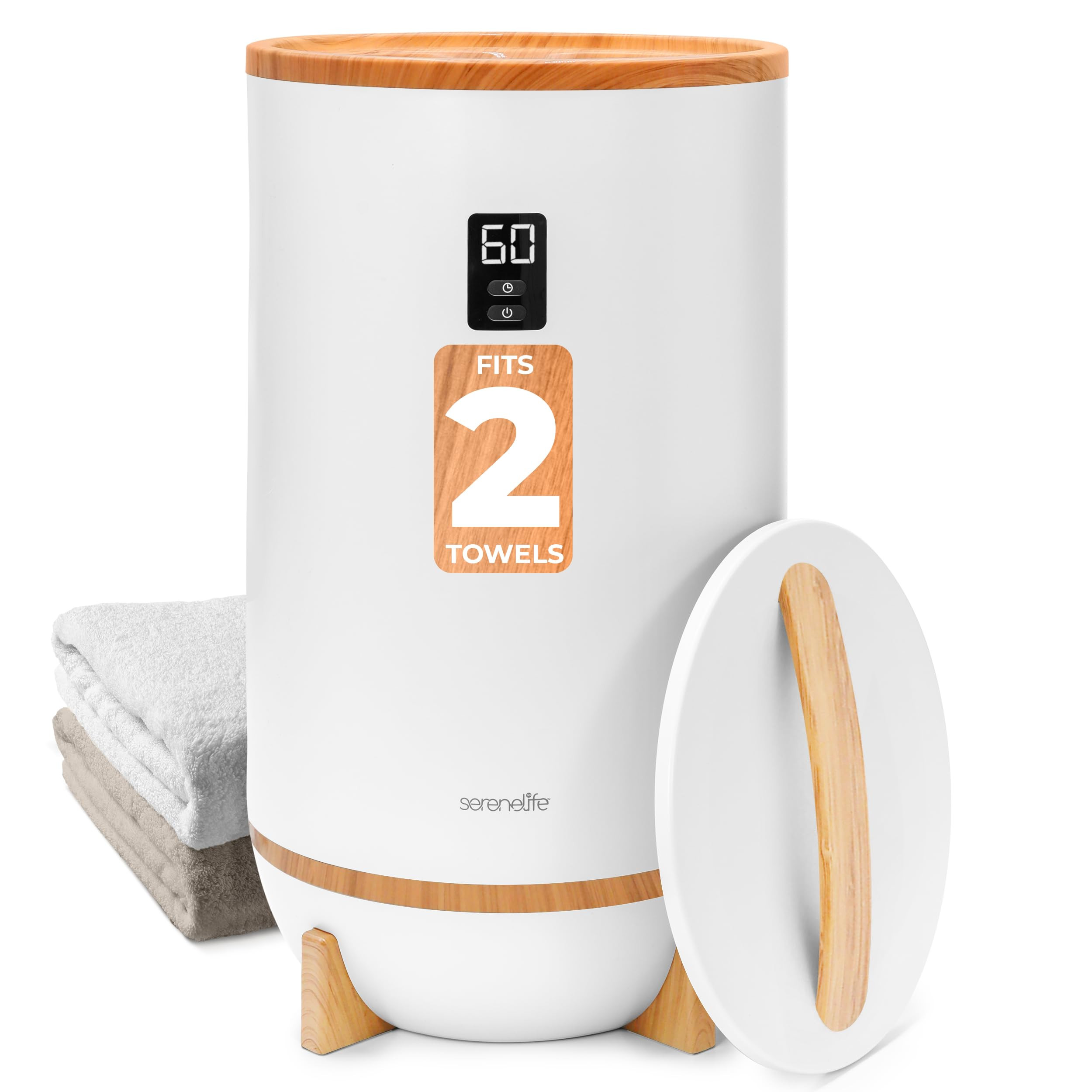 SereneLife Towel and Blanket Warmer - Single Touch Portable Towel Heater for Bathroom, Fragrant D... | Amazon (US)