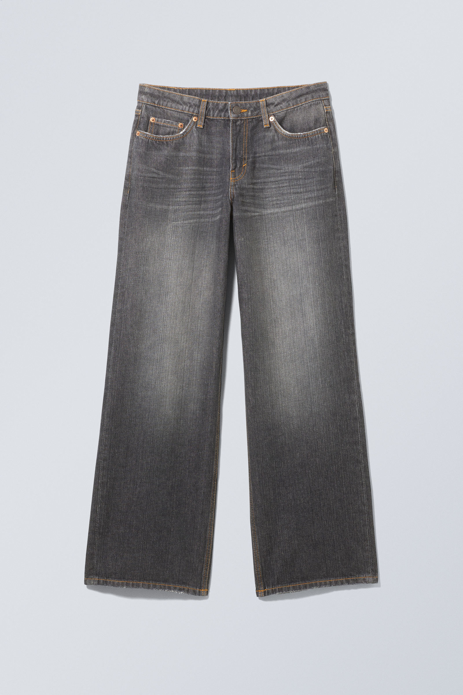 Ample Low Waist Loose Wide Leg Jeans | Weekday