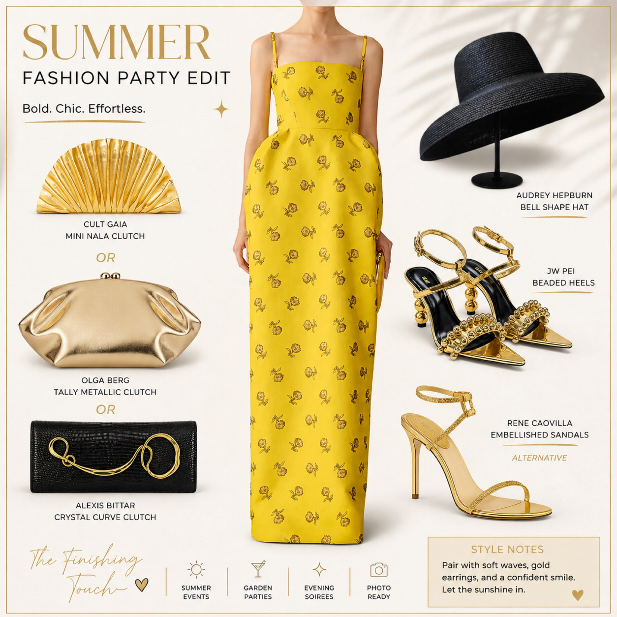 Your perfect summer party look — bold, chic, effortless.
Yellow statement dress + gold heels + a touch of black 🖤✨

Think garden parties 🥂 & sunset moments 🌇

Save for your next event 💫
Gold-on-gold or black contrast? 💛🖤

#LTKStyle #SummerEdit #ChicStyle #GardenParty #EffortlessGlam