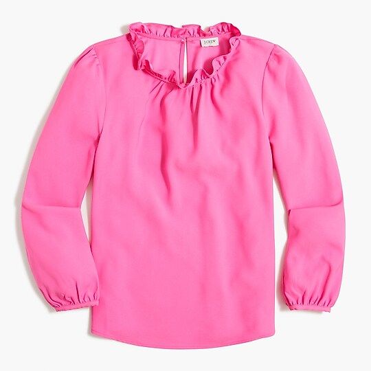 Long-sleeve ruffleneck topItem BF826 
 
 
 
 
 There are no reviews for this product.Be the first... | J.Crew Factory