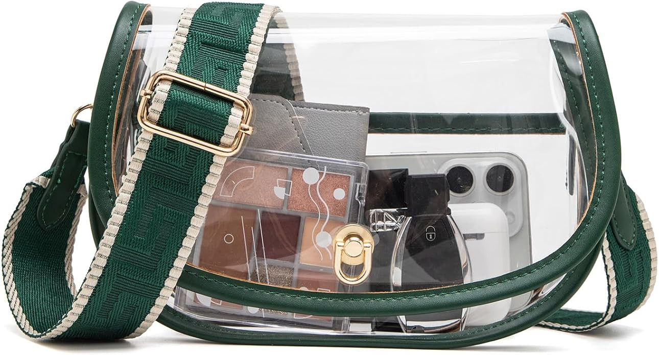 Clear Crossbody Bag Stadium Approved for Women，clear Bags for Stadium Events,clear Purse for Co... | Amazon (US)