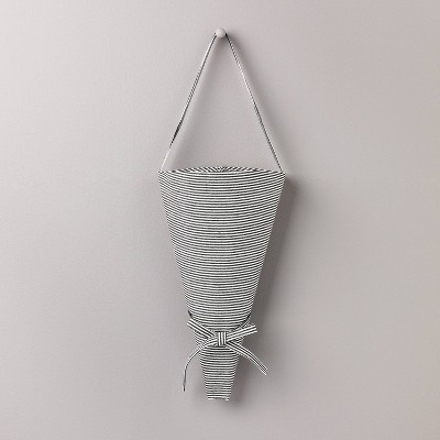 Conical Striped Fabric Flower Market Tote Gray/Cream - Hearth & Hand™ with Magnolia | Target