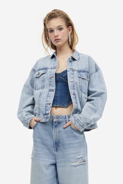 Denim Jacket | Blue Denim Jacket Outfit | HM Jacket Outfit | Work Outfit | H&M (US + CA)