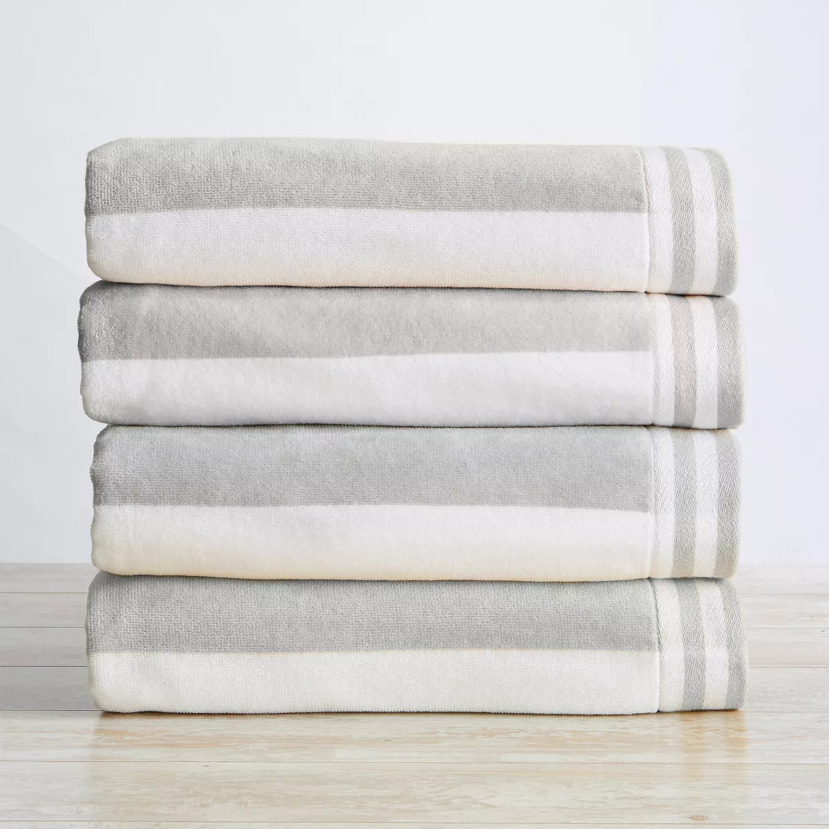 100% Cotton Cabana Striped 4 Pack Beach Towels - Great Bay Home | Target