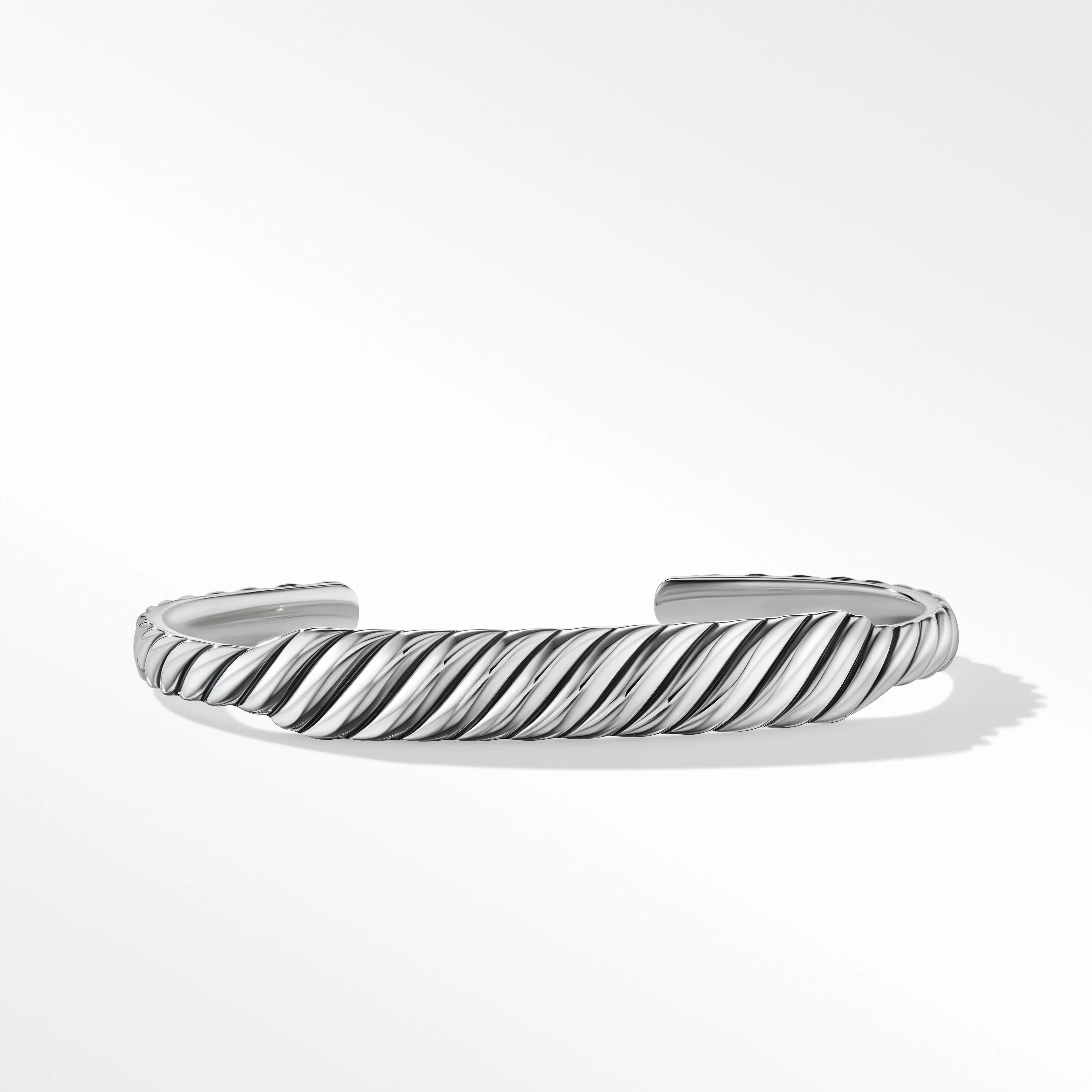 Sculpted Cable Contour Cuff Bracelet in Sterling Silver | David Yurman