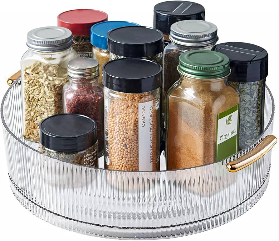 9 Inch Lazy Susan Organizer, 360 Rotating Lazy Susan Pantry Organizers and Storage Turntable Spic... | Amazon (US)