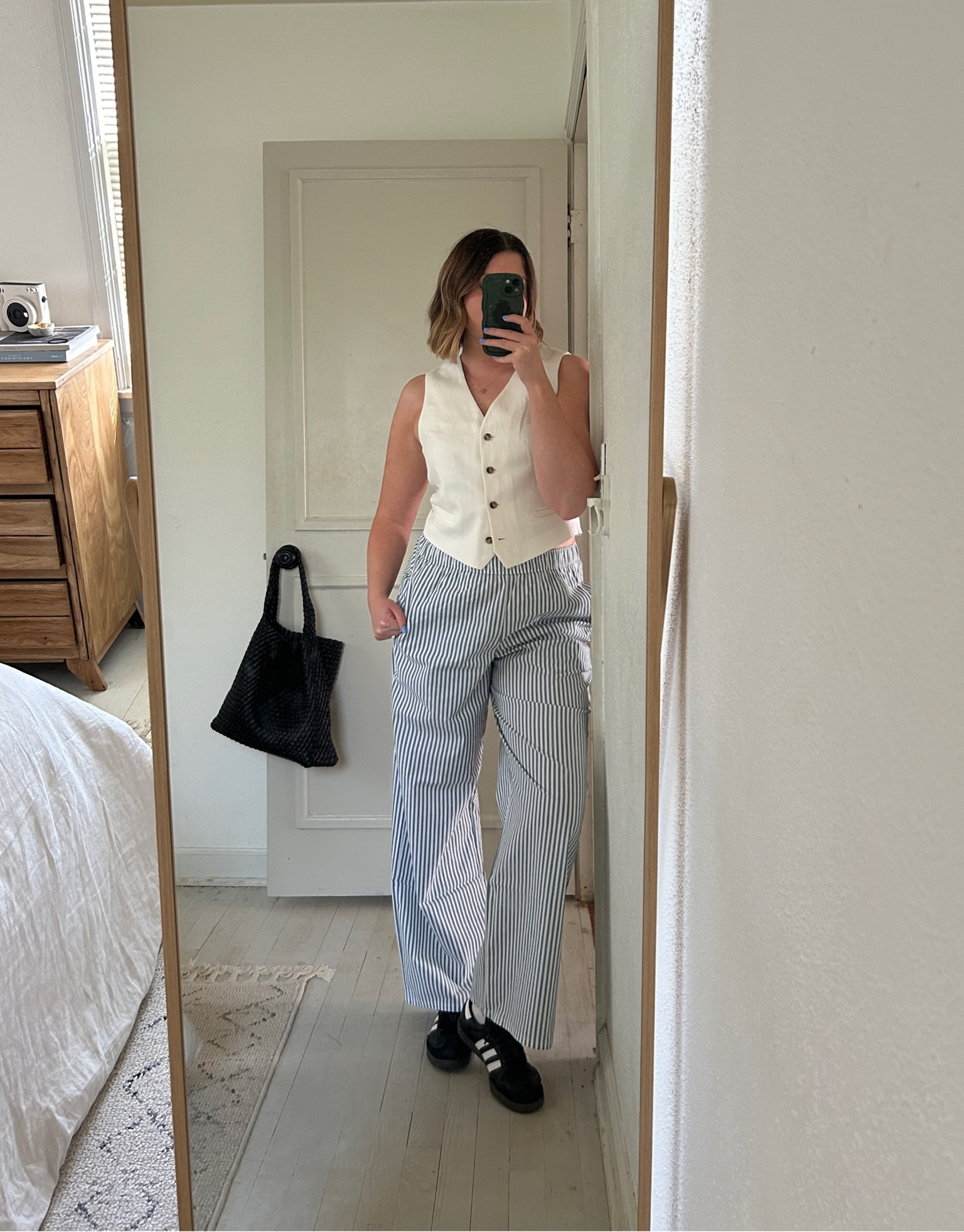 Poplin pants are from Hollister - got the green stripe, wearing a M reg length. They read more blue IMO. Linked the other patterns and a few others I love  

#LTKstyletip #LTKfindsunder100 #LTKfindsunder50