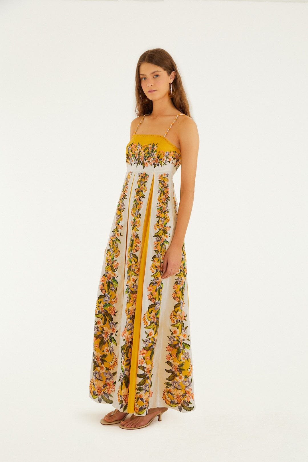 Sand Hilo Stripes Maxi Dress | FARM Rio | FarmRio (US)