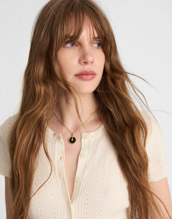 Two-Pack Stone Inlay Coin Necklace Set | Madewell