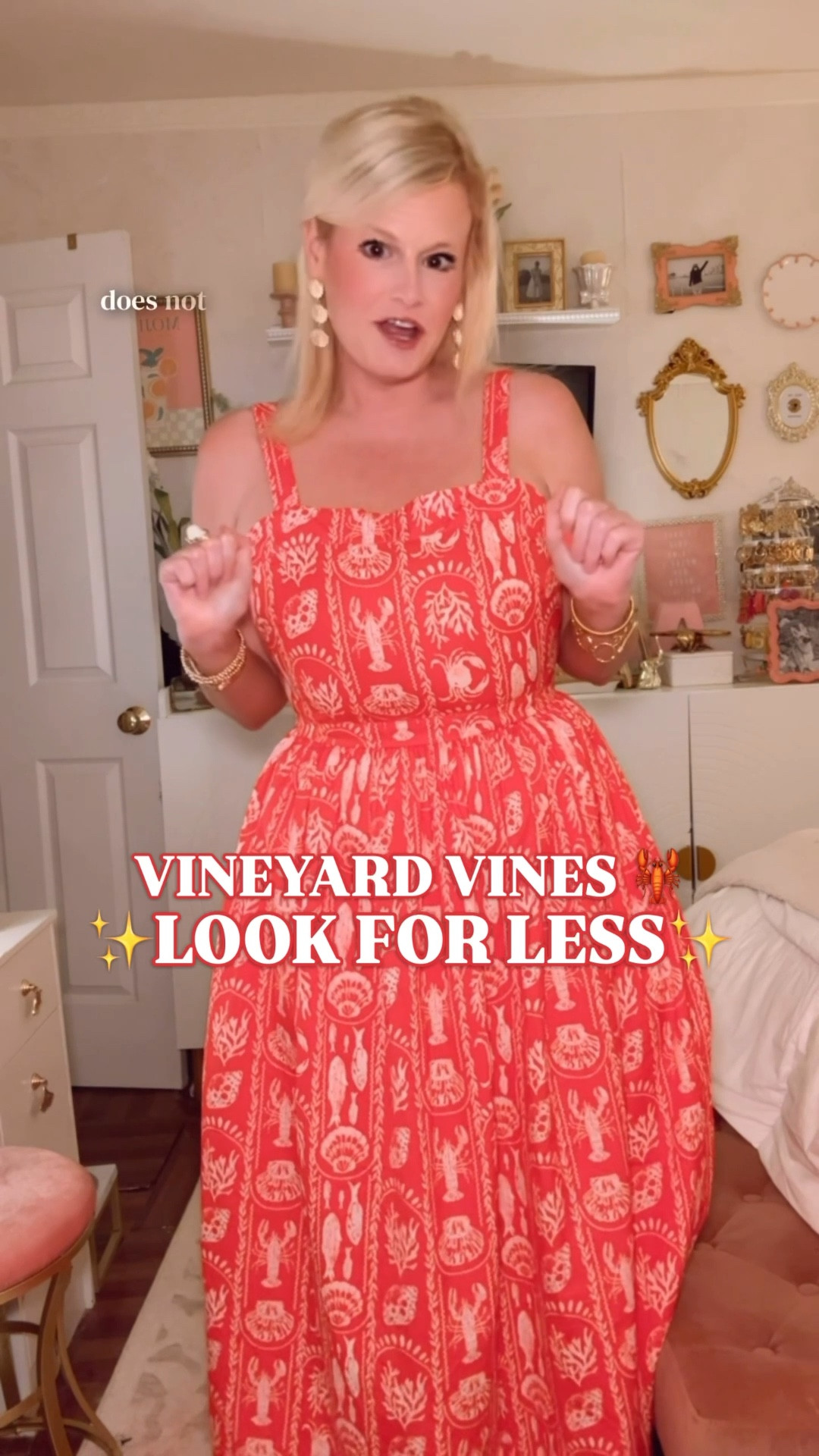 This print stopped me mid-scroll. Lobsters, crabs, shells, coral, all in red and white on a cotton maxi. If you told me this was Vineyard Vines, I would believe you.

And that’s exactly the point. Vineyard Vines built their entire brand on novelty coastal prints. The lobster motifs, the sea life patterns, the nautical color stories in red and white. It’s their signature. This lobster print maxi dress has that same DNA running through it. The print is dense and detailed with hand-drawn crustaceans, shells, and coral arranged in a pattern that reads upscale resort, not fast fashion. The red and white colorway is classic Vineyard Vines territory. If you’ve been searching for a Vineyard Vines dupe or a Vineyard Vines look for less in a summer dress, this is the one to bookmark.

The dress is 100% cotton, which means it breathes in the heat and gets softer over time. It moves when you walk. The kind of cotton vacation dress you throw on and forget about because it’s doing all the work for you.

Where to wear this lobster print dress:
🐚 Fourth of July outfit for cookouts, clambakes, and fireworks
🐚 July 4th party dress with white sandals and gold jewelry
🐚 Memorial Day outfit for weekend barbecues and beach gatherings
🐚 Coastal vacation dress for dinner by the water
🐚 Beach town farmers market with a straw tote and slides
🐚 Summer wedding guest dress for outdoor receptions

This is the summer maxi for women who love Vineyard Vines, shop Tuckernuck and J.Crew for coastal pieces, and want a preppy vacation wardrobe that doesn’t cost resort prices. If you’re a lobster print lover, a red and white dress shopper, or you’re building a patriotic summer wardrobe, this belongs in your cart. 

Lobster print dresses, fourth of july dresses, memorial day dresses, red and white maxi dresses, coastal vacation dresses, Vineyard Vines dupes

 #LTKFindsUnder100 #PreppyStyle #LookForLess #LobsterPrint #VineyardVines #VacationOutfit 


#LTKSeasonal #LTKTravel #LTKSaleAlert