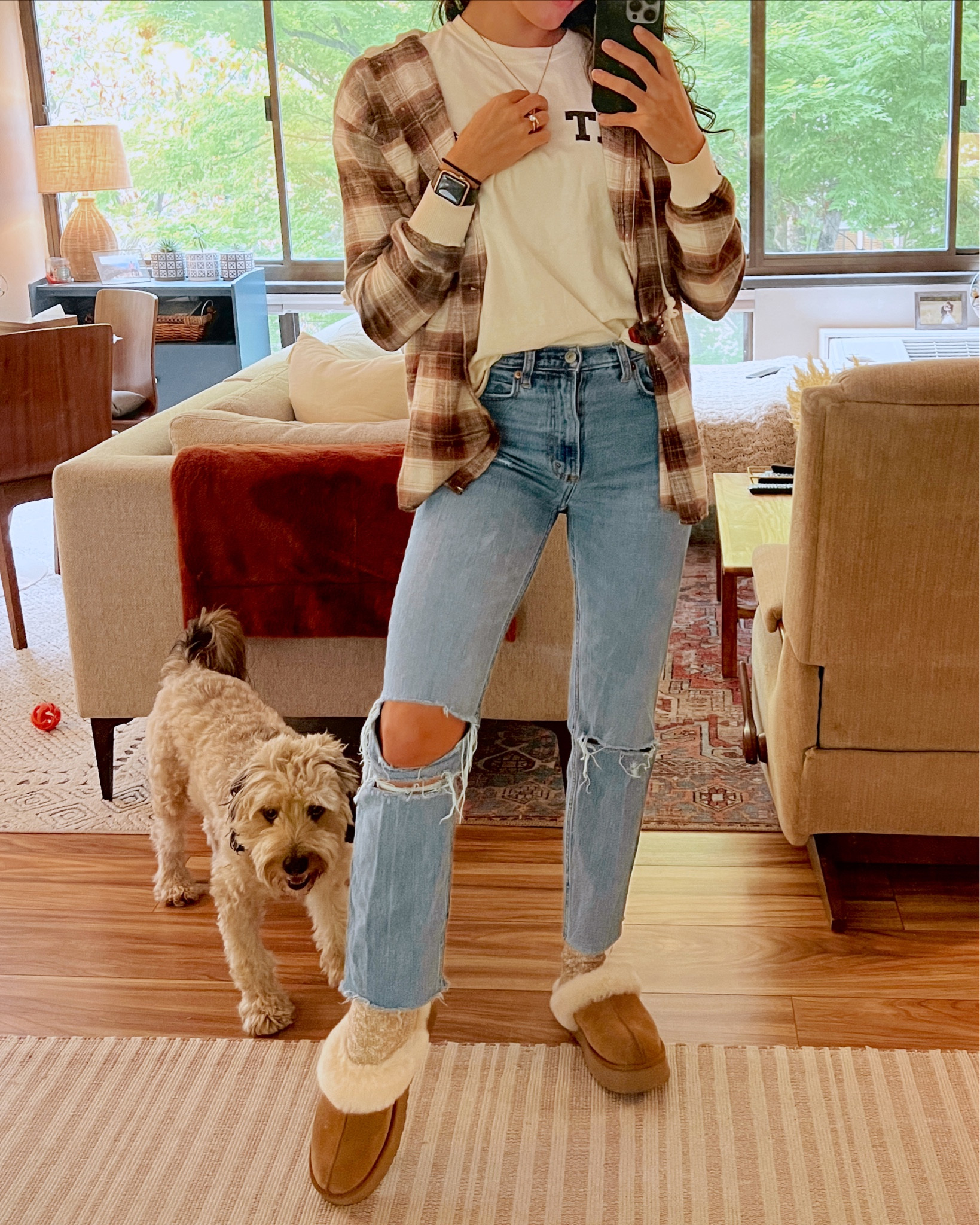 New UGG slides. So comfy! Usually a 7.5 but sized up to an 8 :) #uggs #uggslides #uggslippers #falloutfit #fallflannels #UO #urbanoutfitters #goldhoops #fallootd

#LTKstyletip #LTKSeasonal #LTKshoecrush