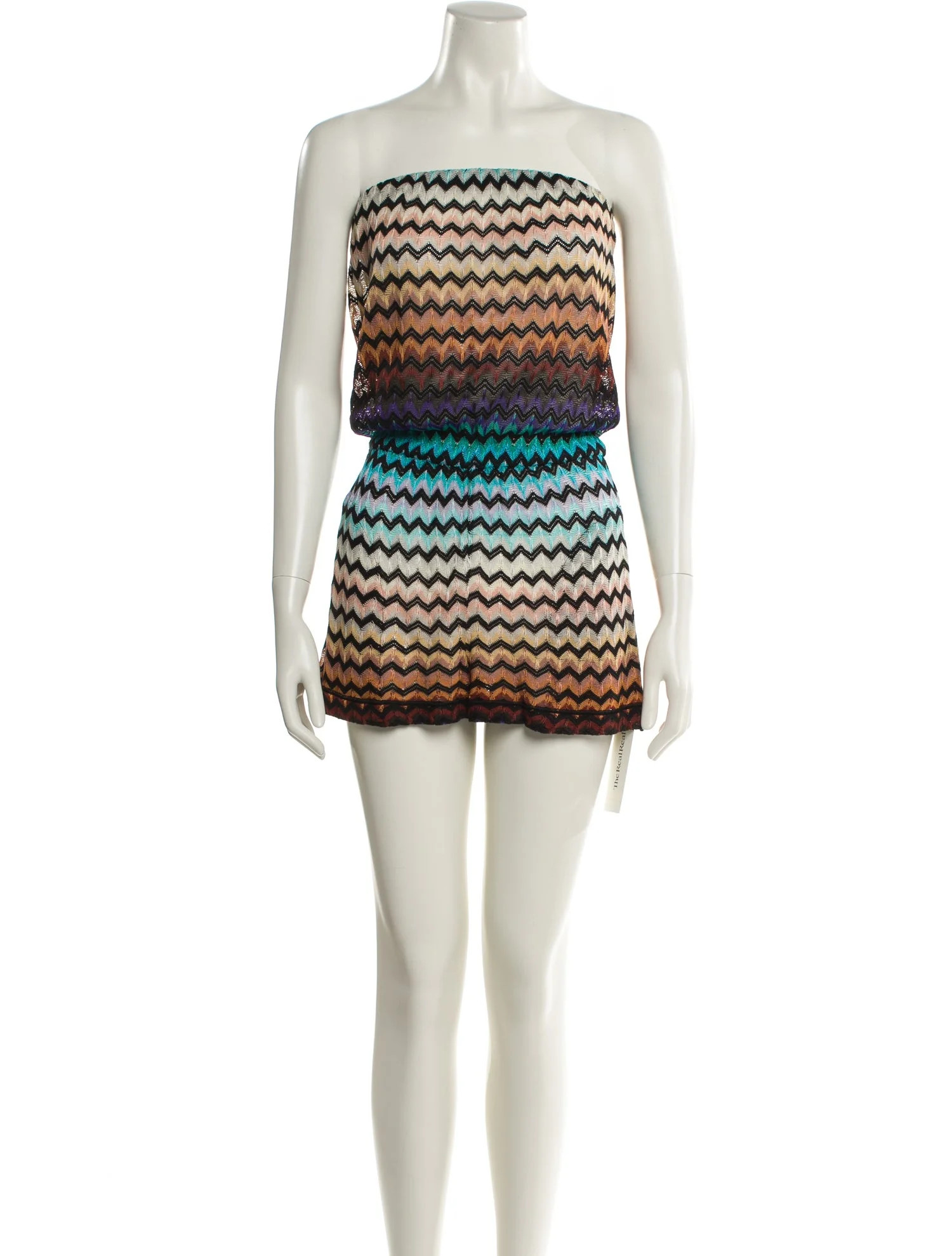 Striped Strapless Romper | The RealReal