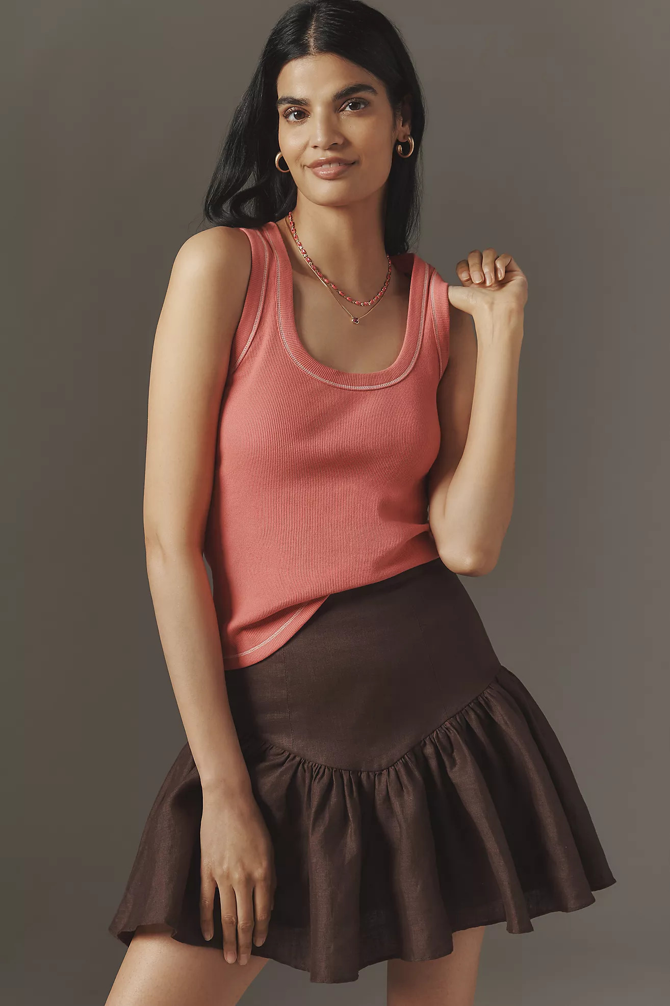 The Sunny Scoop-Neck Tank Top by Pilcro | Anthropologie (US)