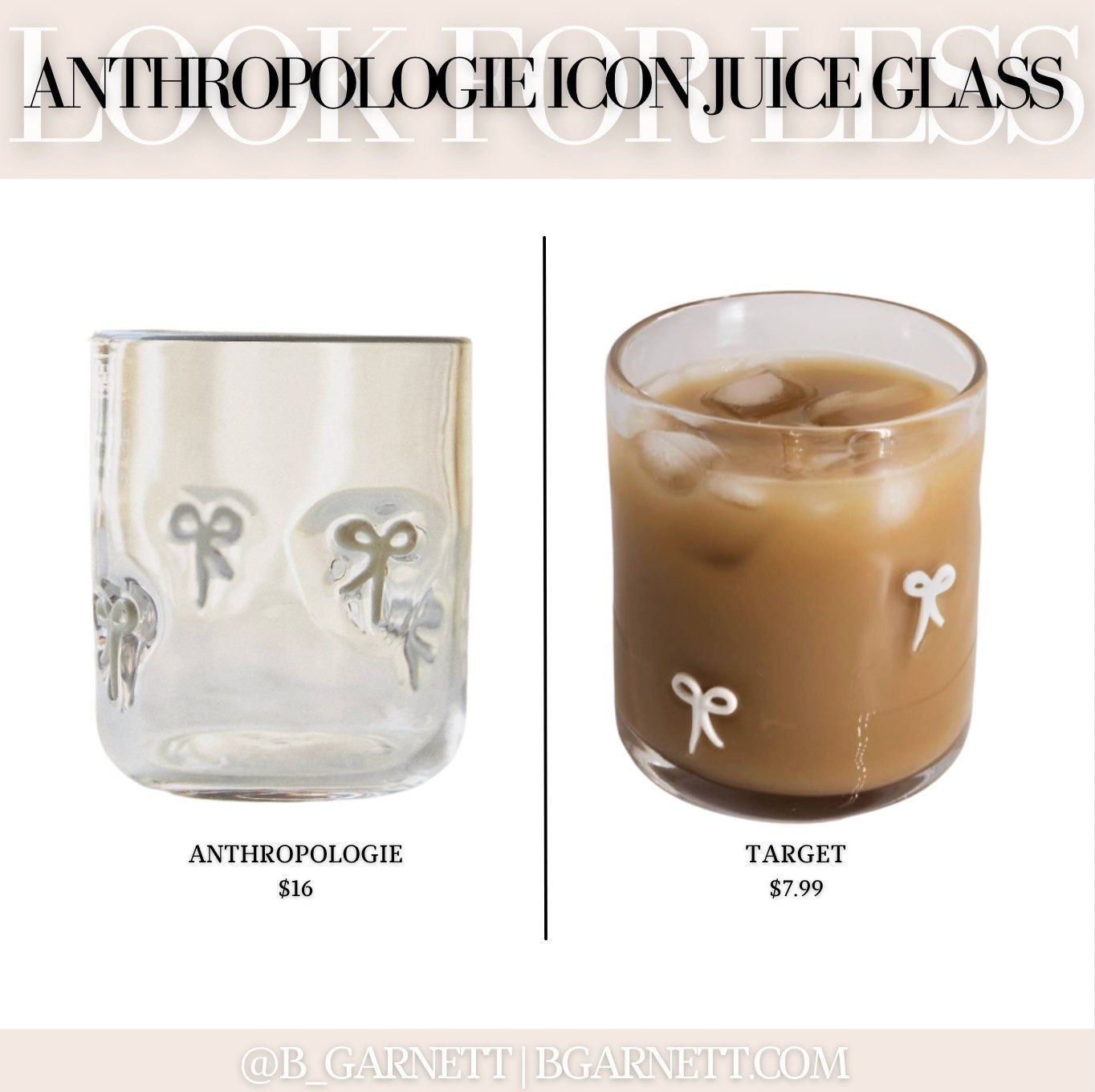 Get the Anthropologie bow icon juice glass for half the price 

Anthropologie | icon glass | Valentine’s Day | Valentine’s Day | host gift idea 

#LTKFindsUnder50 #LTKHome #LTKstorytime