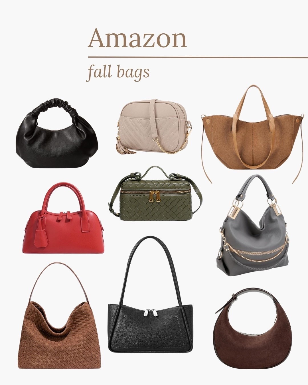 Loving these Amazon bags for fall! 

#LTKStyleTip #LTKSeasonal