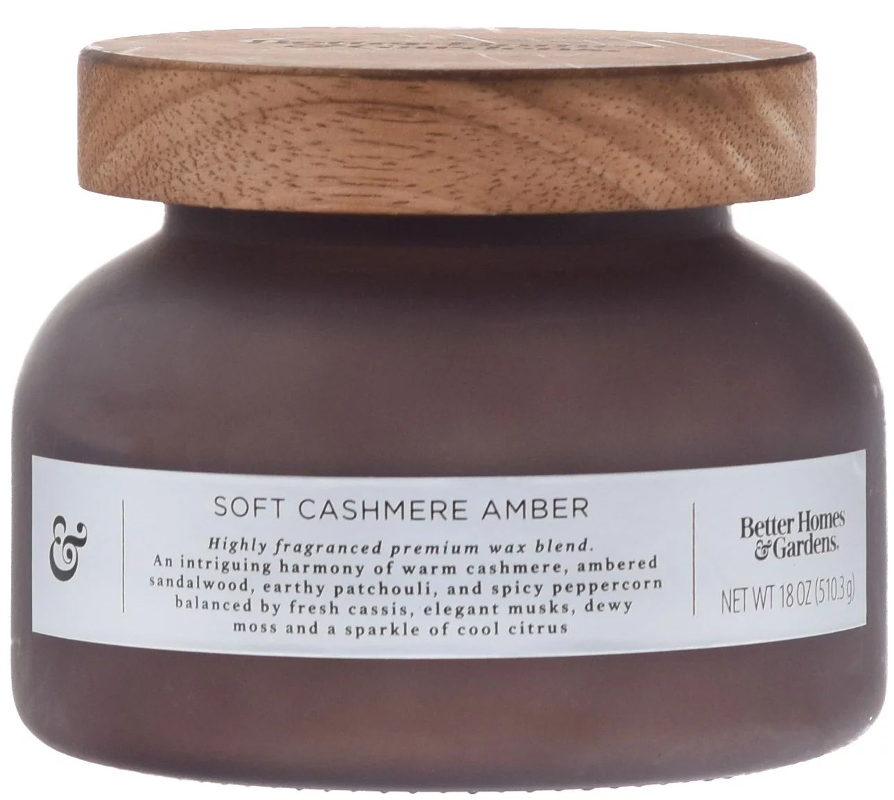 Better Homes & Gardens Gray Soft Cashmere Amber 18oz Scented 2-Wick Candle | Walmart (US)