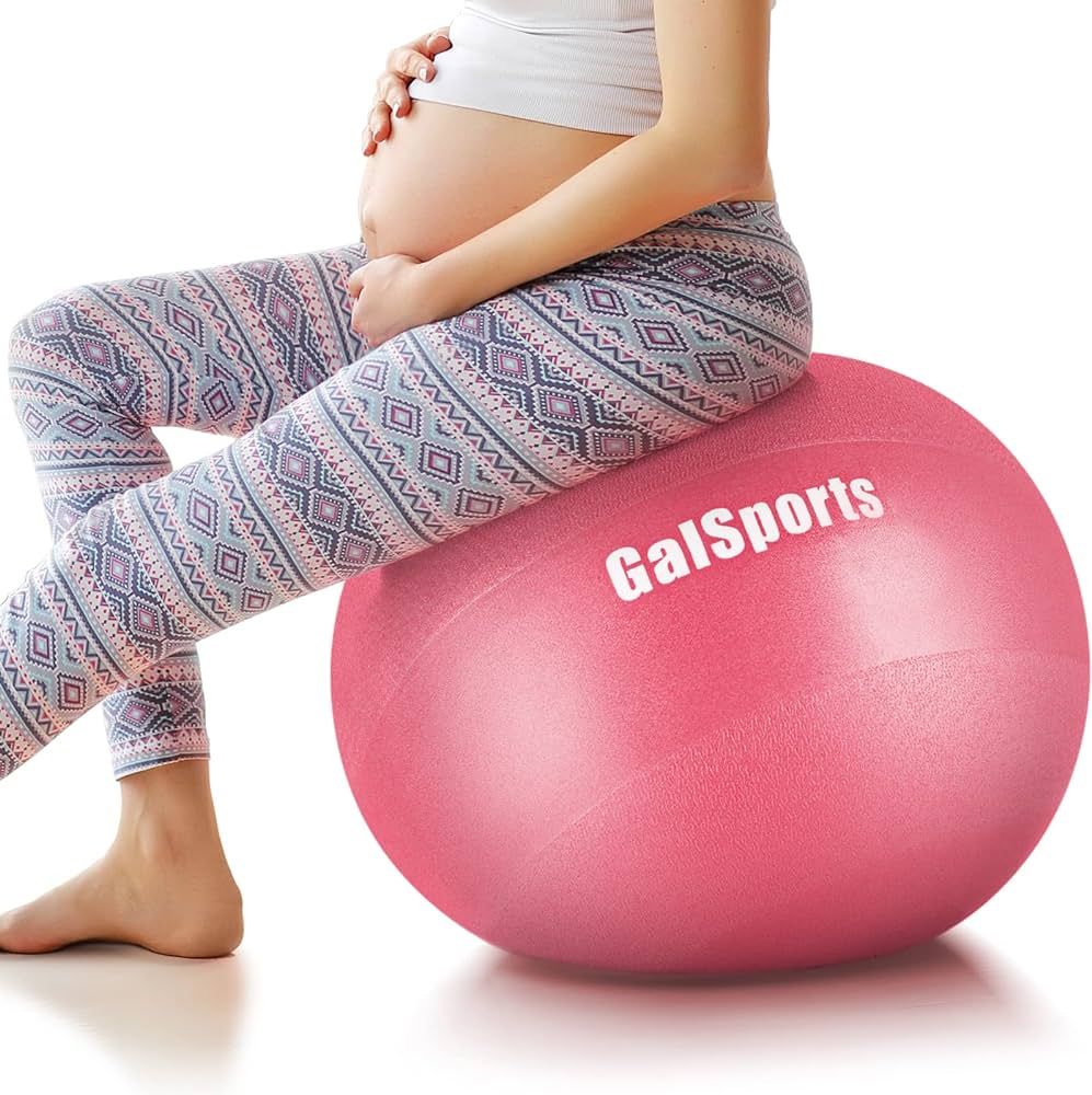 GalSports Pregnancy Ball - Birthing Ball for Workout Yoga Stability, Pregnancy Safety Anti-Burst ... | Amazon (US)