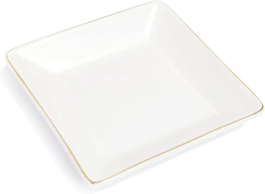 HANKOR Ceramic Jewelry Dish Tray, Decorative Trinket Tray Holder for Ring Earring Key, Gift for W... | Amazon (US)