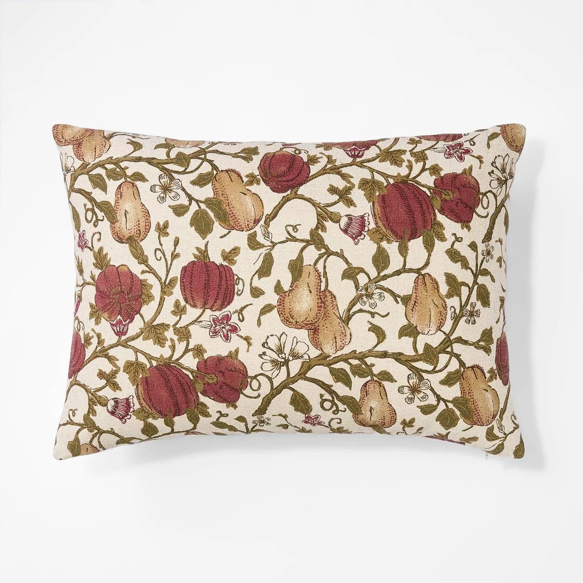 Printed Harvest Lumbar Throw Pillow Red/Cream - Threshold™ designed with Studio McGee | Target