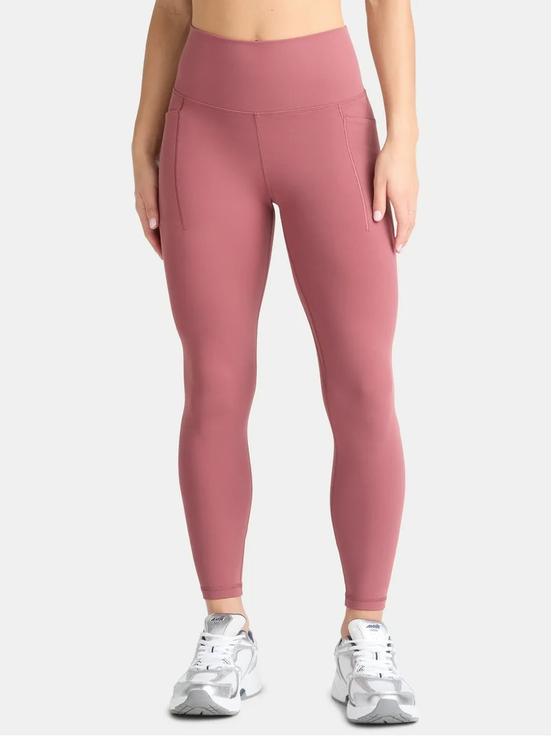 Avia Women's and Women's Plus SoftSculpt High Rise Leggings with Pockets, Full Length, Sizes XS-4... | Walmart (US)
