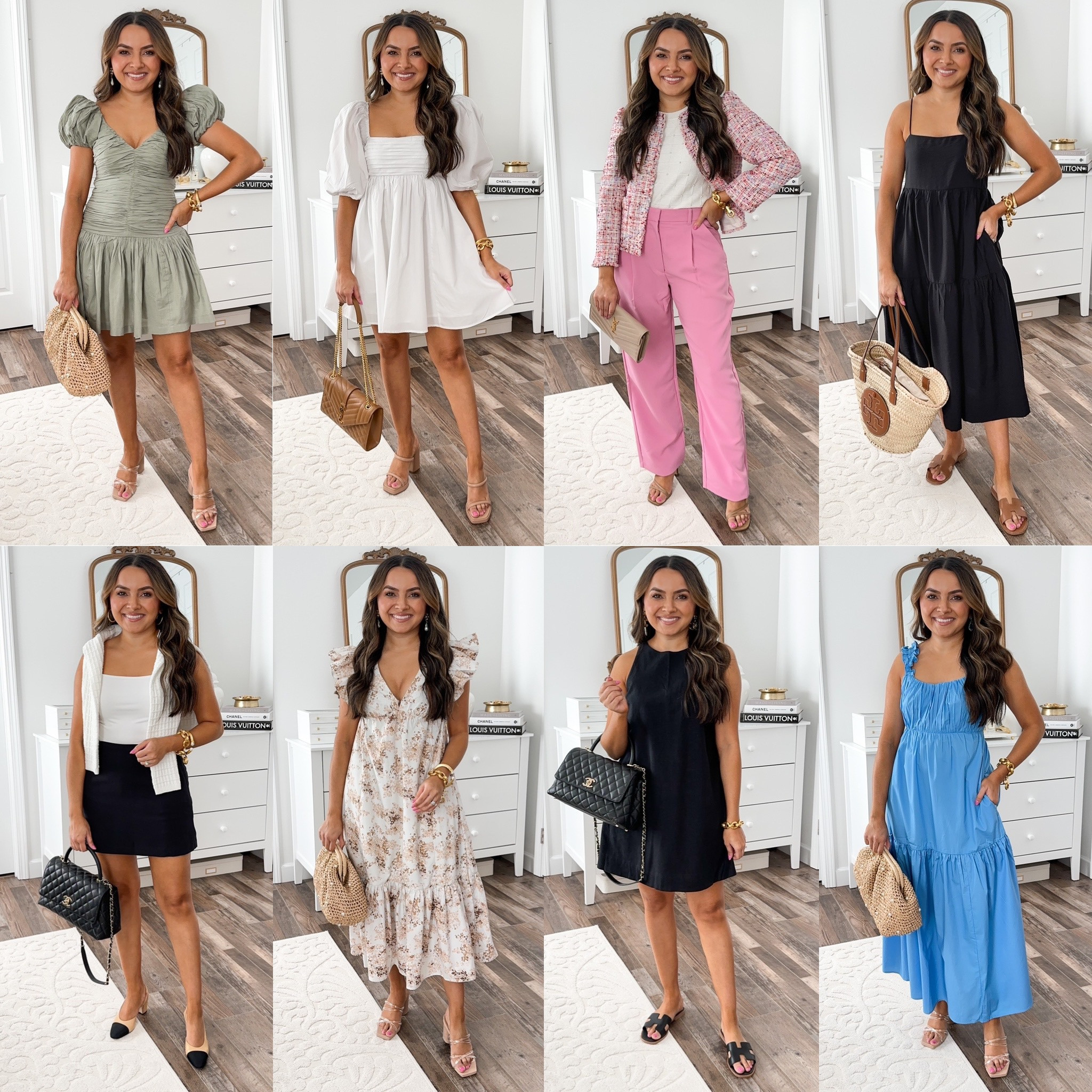 Use code AFNASREEN for an extra 15% off!

Olive green dress size xxs petite TTS 
Heels size 5 TTS

White dress size xxs petite TTS 
Heels size 5 TTS

Tweed jacket size 00 petite TTS 
Sweater tank size xxs petite TTS
Pink pants size 27 short - size up a size 
Sandals - old, similar linked 

Black midi dress size xxs petite TTS 
Sandals size 5.5 TTS

White bodysuit size xs TTS 
Cardigan size xxs petite TTS 
Black Mini skirt size small - usually a size 2 petite 
Sling back Heels size 5 TTS

Brown floral dress size xxs petite - runs small in the bust and under the arms, but fits me perfectly 
Heels size 5 TTS

Black linen midi dress size xxs petite TTS 
Sandals size 5.5 TTS

Blue maxi dress size xxs petite TTS
Heels size 5 TTS 

Spring and summer styles for your wardrobe! I’m obsessed with these looks and they’re all on sale! Which outfit is your favorite?
Shop these looks and see my sizing details by following my closet profile (honeysweetpetite) in the @shop.ltk app and by clicking the link in my IG bio! Direct link: https://liketk.it/47wEW
.
.
.
.
.
.
.
.
.
.
.
#petitestyle #summerdresses #stylingideas #linendresses #summeroutfitideas #springdresses #vacationoutfits #outfitinspirations #abercrombie #abercrombiestyle #summerstyling #springfashion #petitefashionblogger #howtostylevideo #summerfashioninspo #pleatedpants

#LTKsalealert #LTKstyletip #LTKunder100