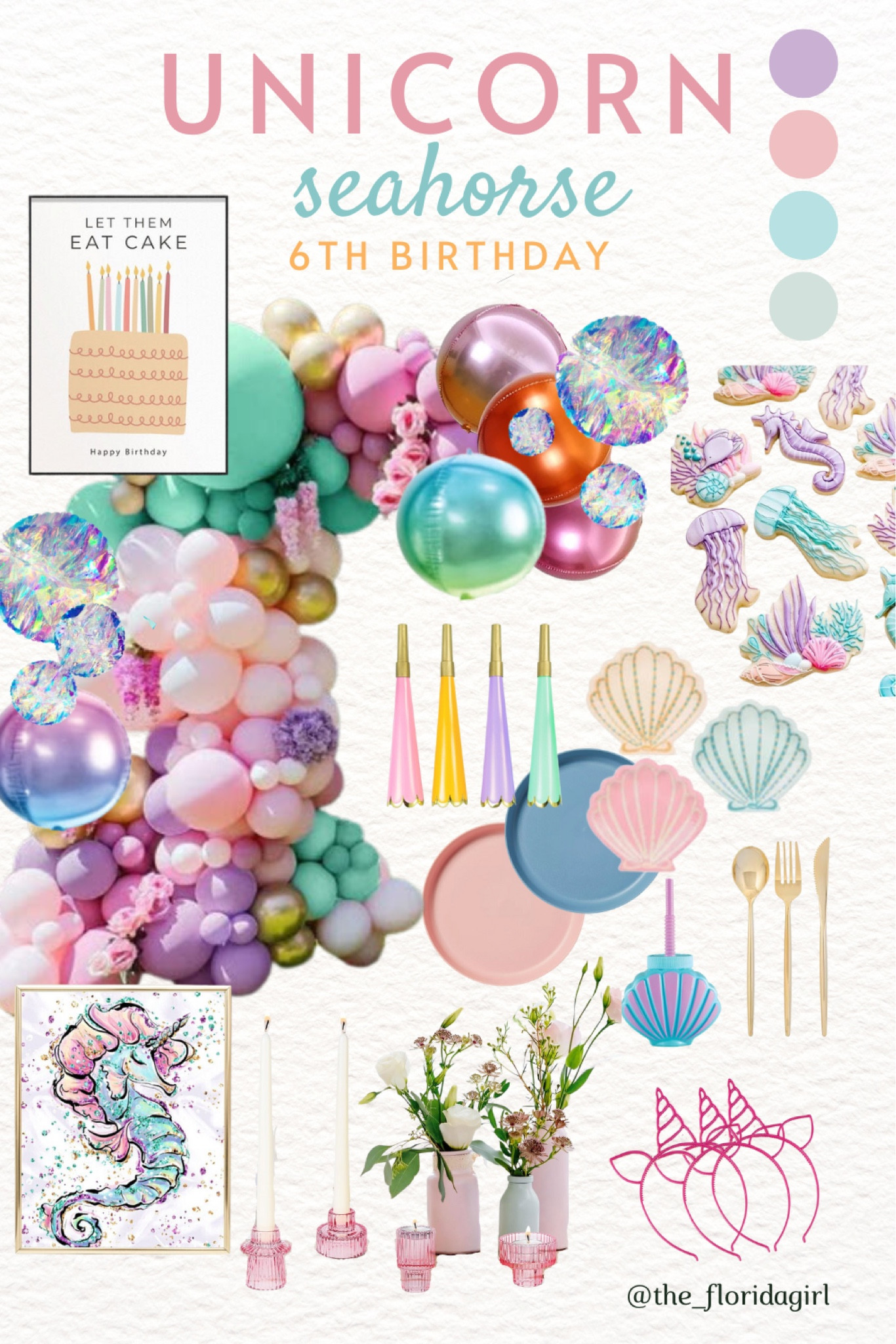 Birthday party theme unicorn seahorse #amazon #target #party #partytheme #girlbirthday #unicorn #seahorse #partydecor #balloons #balloongarland #cookies #candles #tableware #seashell #beach #home #decor #homedecor #partyideas #partyfavors #tumbler #cups #plates #silverware

#LTKparties #LTKkids #LTKHoliday
