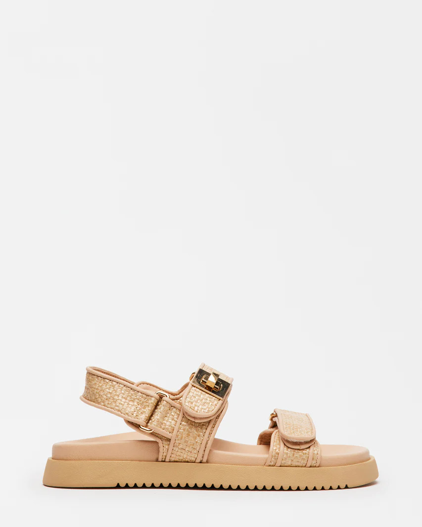 MONA Raffia Flatform Sandal | Women's Sandals | Steve Madden (US)