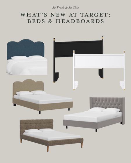 Affordable beds and headboards from Target!
- wood headboard with gold details - velvet headboard - scalloped headboard - scalloped upholstered bed - tweed upholstered bed - beds under $400 - bedroom furniture Target Threshold 

#LTKhome #LTKkids