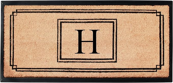 A1HC Natural Coir Monogrammed Door Mat For Front Door, 24x48, Anti-Shed Treated Durable Doormat f... | Amazon (US)