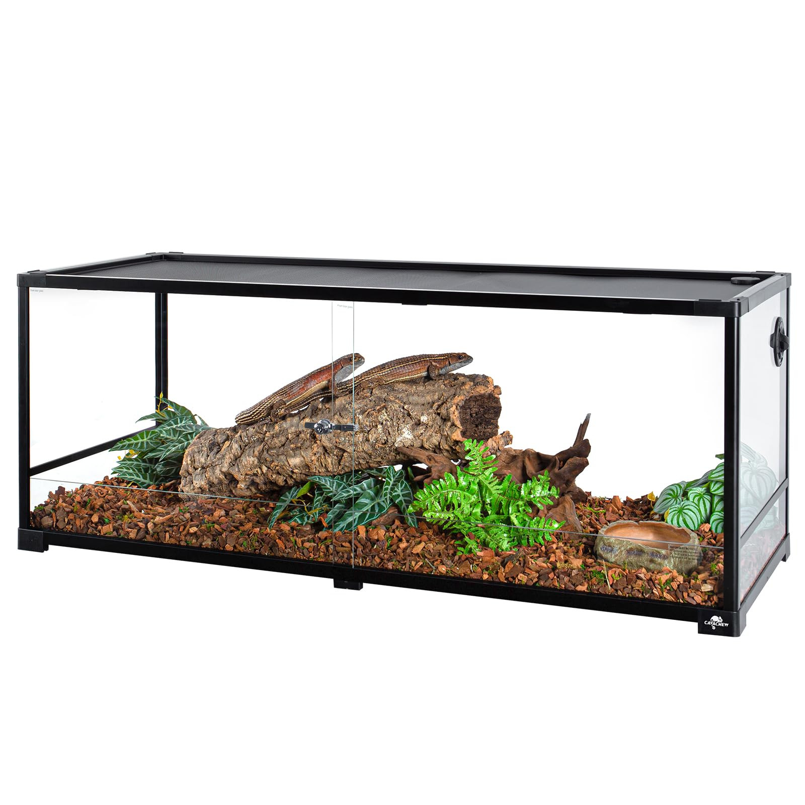 67 Gallon Reptile Tank, Glass Reptile Terrarium 48" x 18" x 18", Sliding Door, Top Ventilation, C... | Amazon (US)