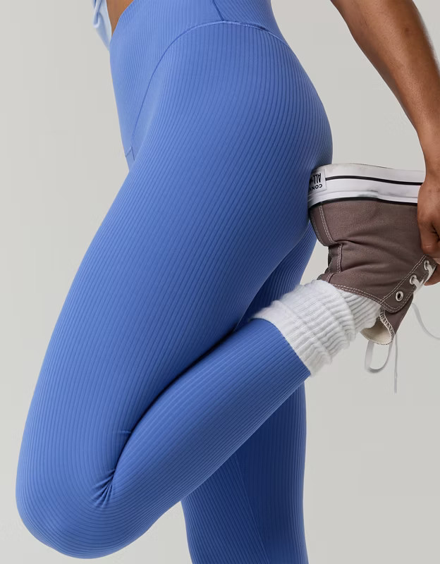 OFFLINE By Aerie Real Me XTRA High Waisted Ribbed Legging | Aerie